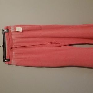 Womens rebel red good vibes wide leg sweats